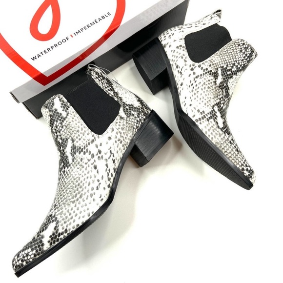 NEW| Snake Print Chelsea Ankle Booties - Picture 15 of 15